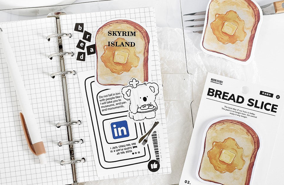 Sticky Notes Set - Frukost & Kaffe - 4 Design (120 ark)