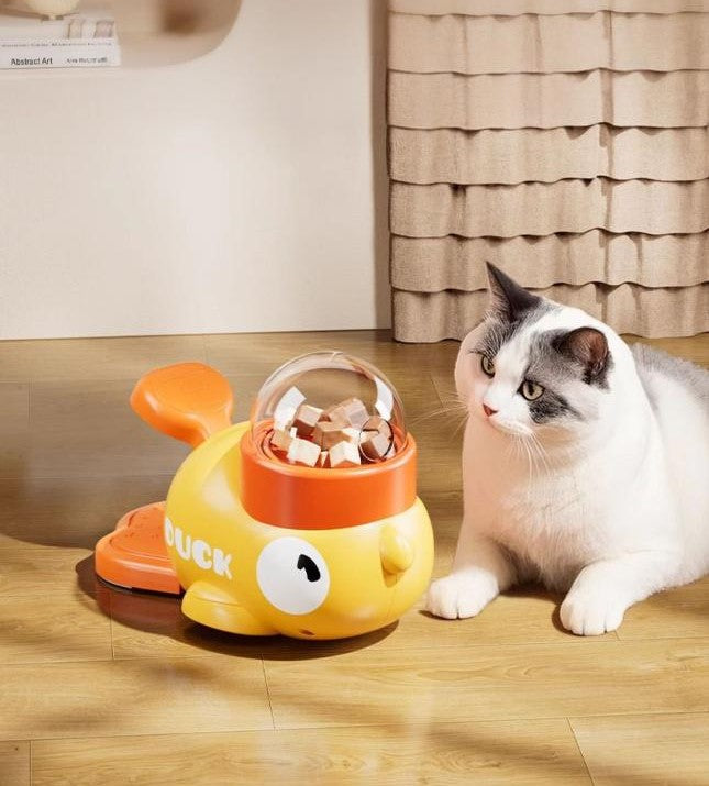 Interaktiv Anka Matdispenser för Husdjur