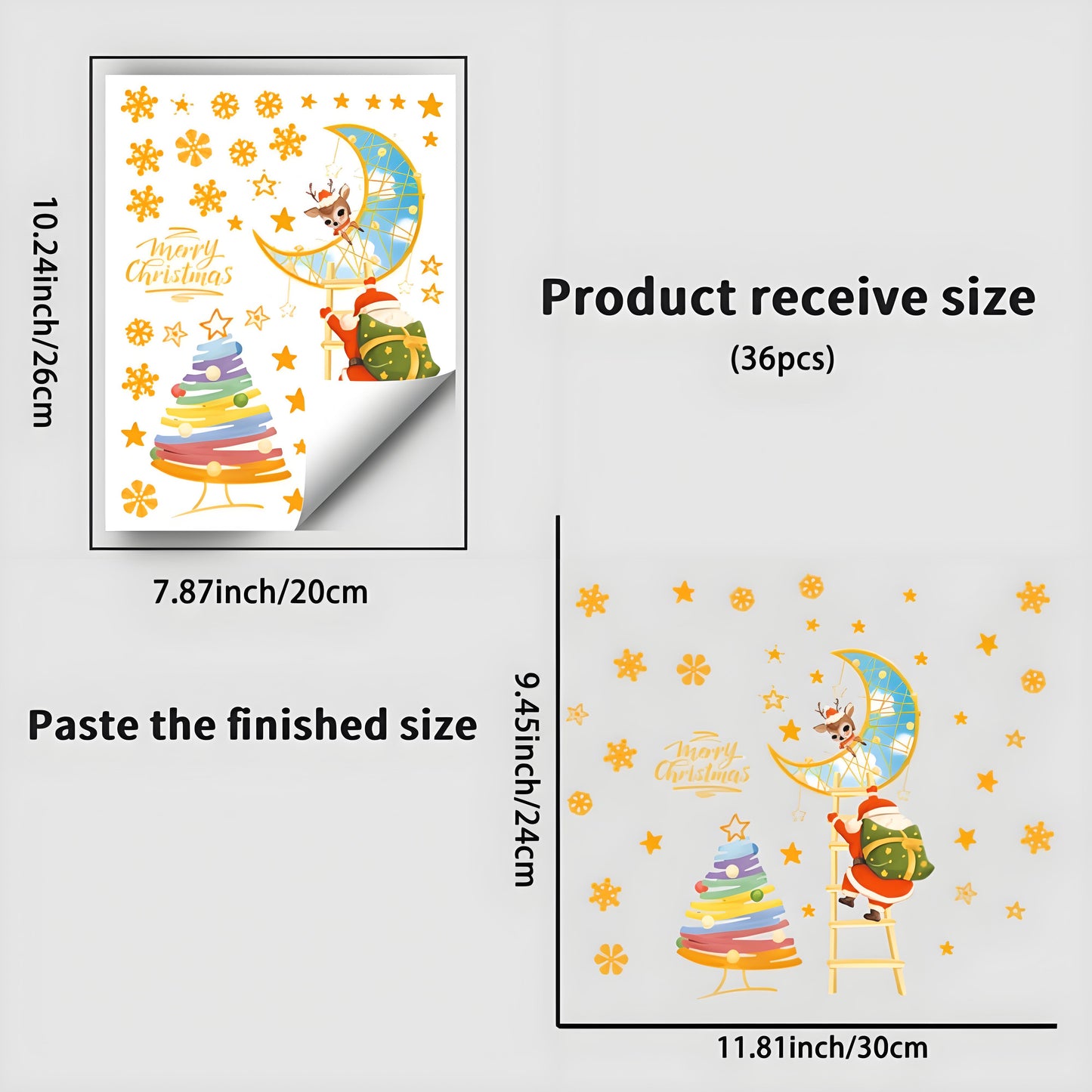 Julklistermärken som Lyser i Mörker