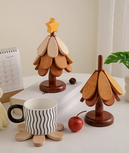 Julgran Träunderlägg