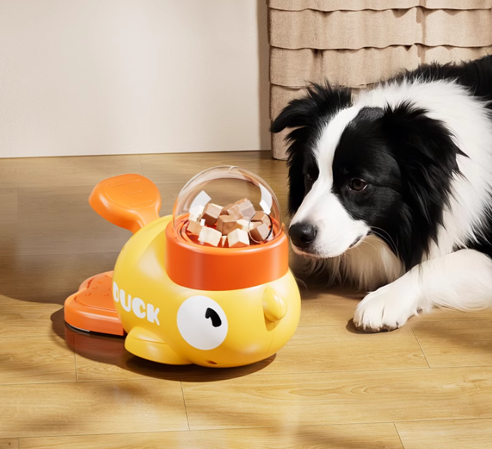 Interaktiv Anka Matdispenser för Husdjur