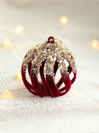 Sammet Ihålig Julkula Hänge