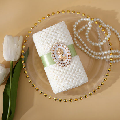 Korallflece Barock Presenthandduk