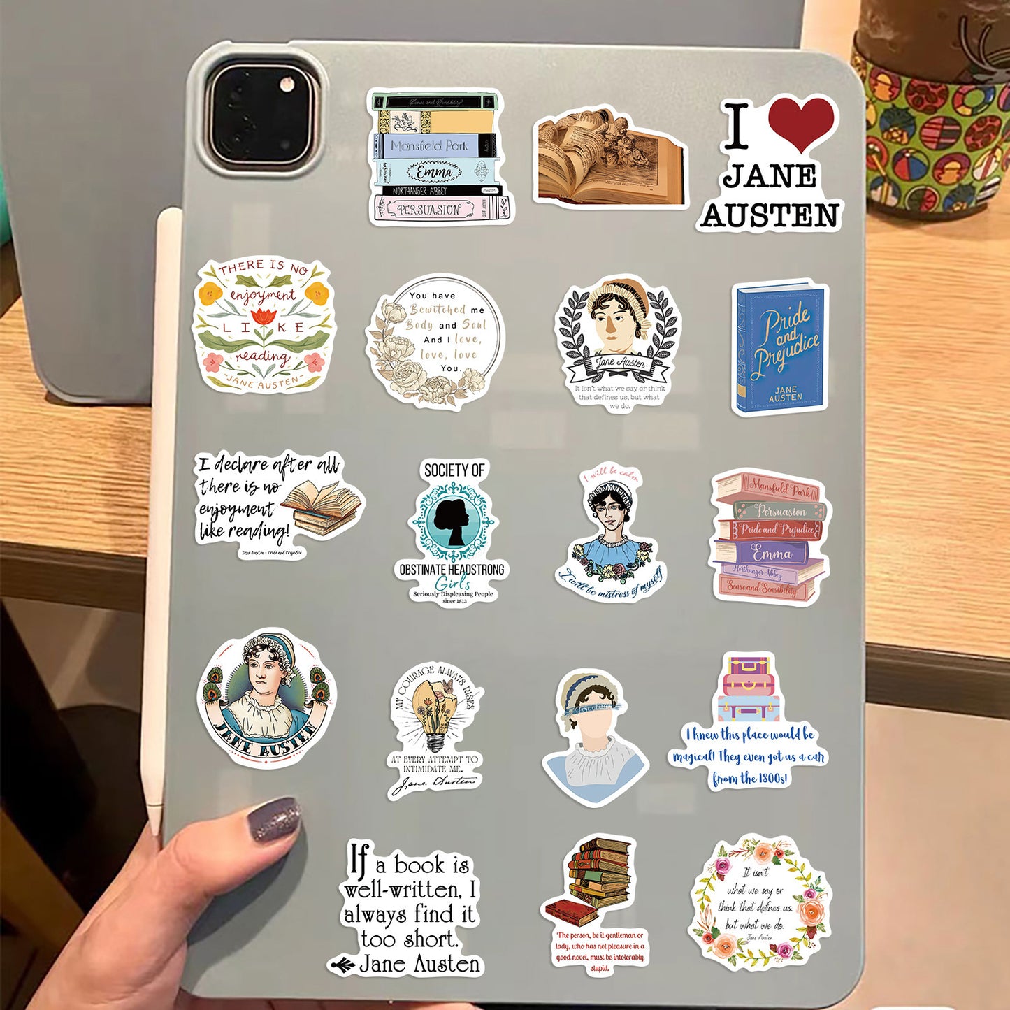 Vintage Bokälskare Klistermärken - 50 st