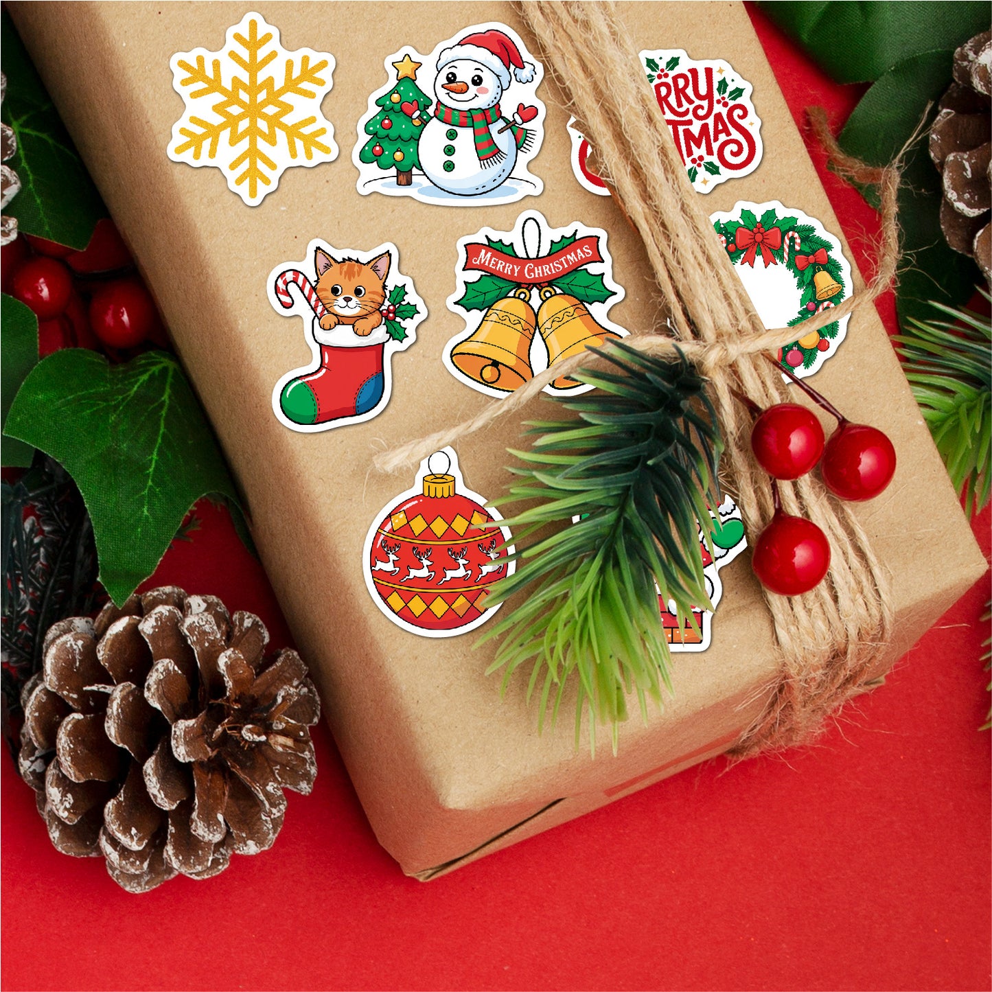 Julklistermärken  50 st