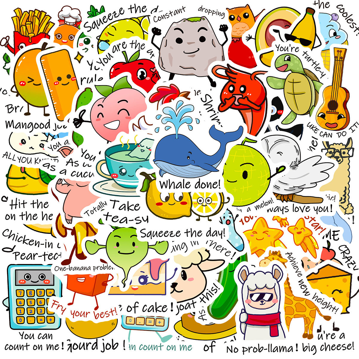 Ordvits Klistermärken - Roliga 50st