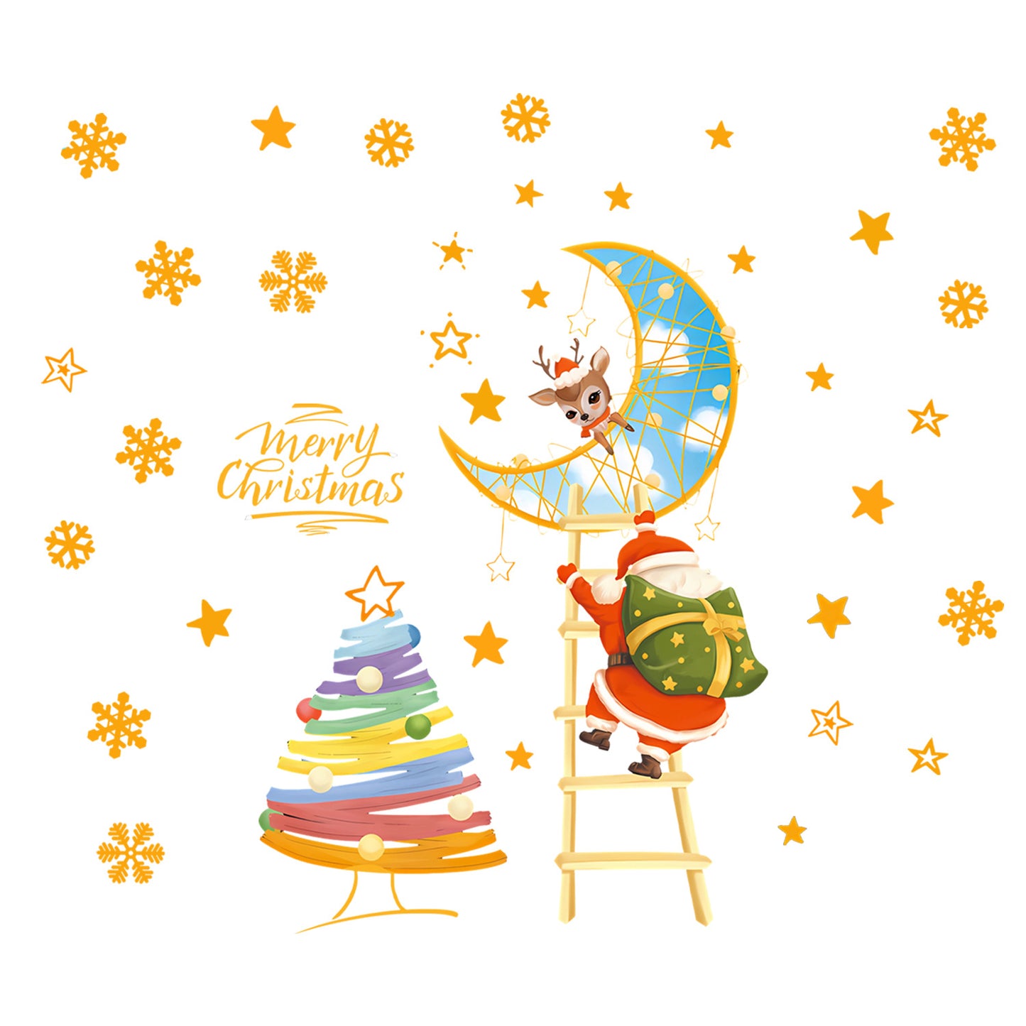 Julklistermärken som Lyser i Mörker