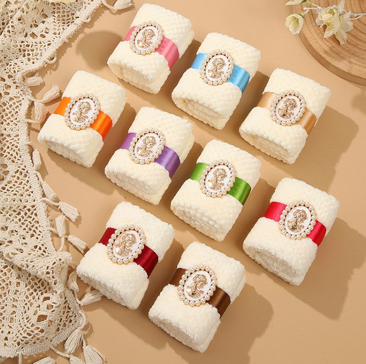 Korallflece Barock Presenthandduk