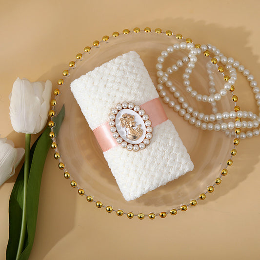 Korallflece Barock Presenthandduk