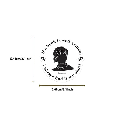 Vintage Bokälskare Klistermärken - 50 st