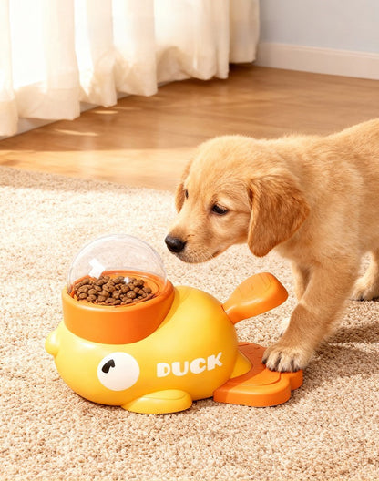 Interaktiv Anka Matdispenser för Husdjur
