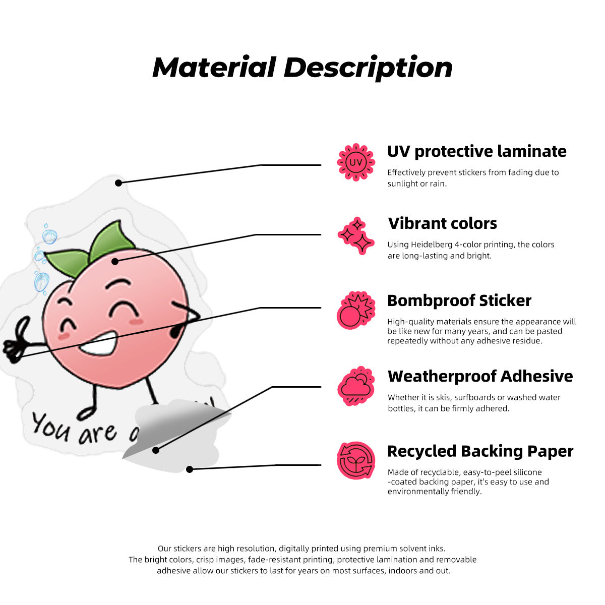 Ordvits Klistermärken - Roliga 50st
