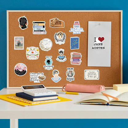 Vintage Bokälskare Klistermärken - 50 st