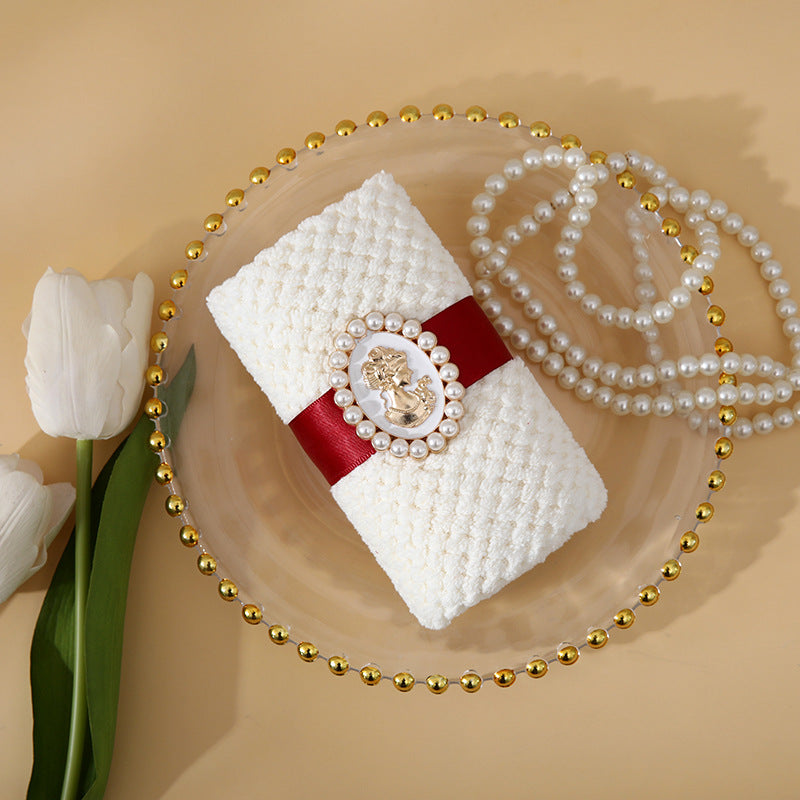 Korallflece Barock Presenthandduk