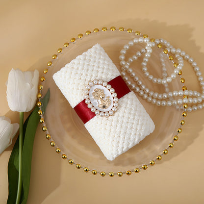 Korallflece Barock Presenthandduk